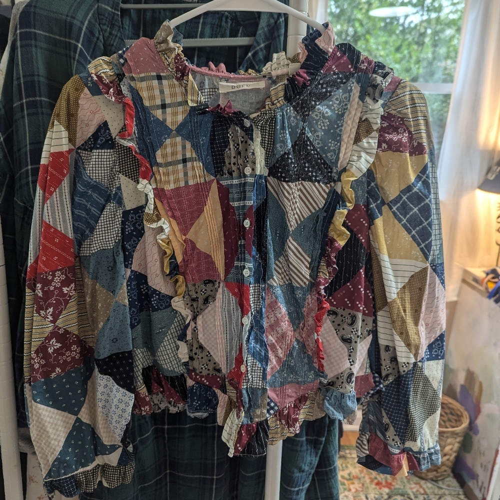 Shop Doen Amadine Top in Patchwork